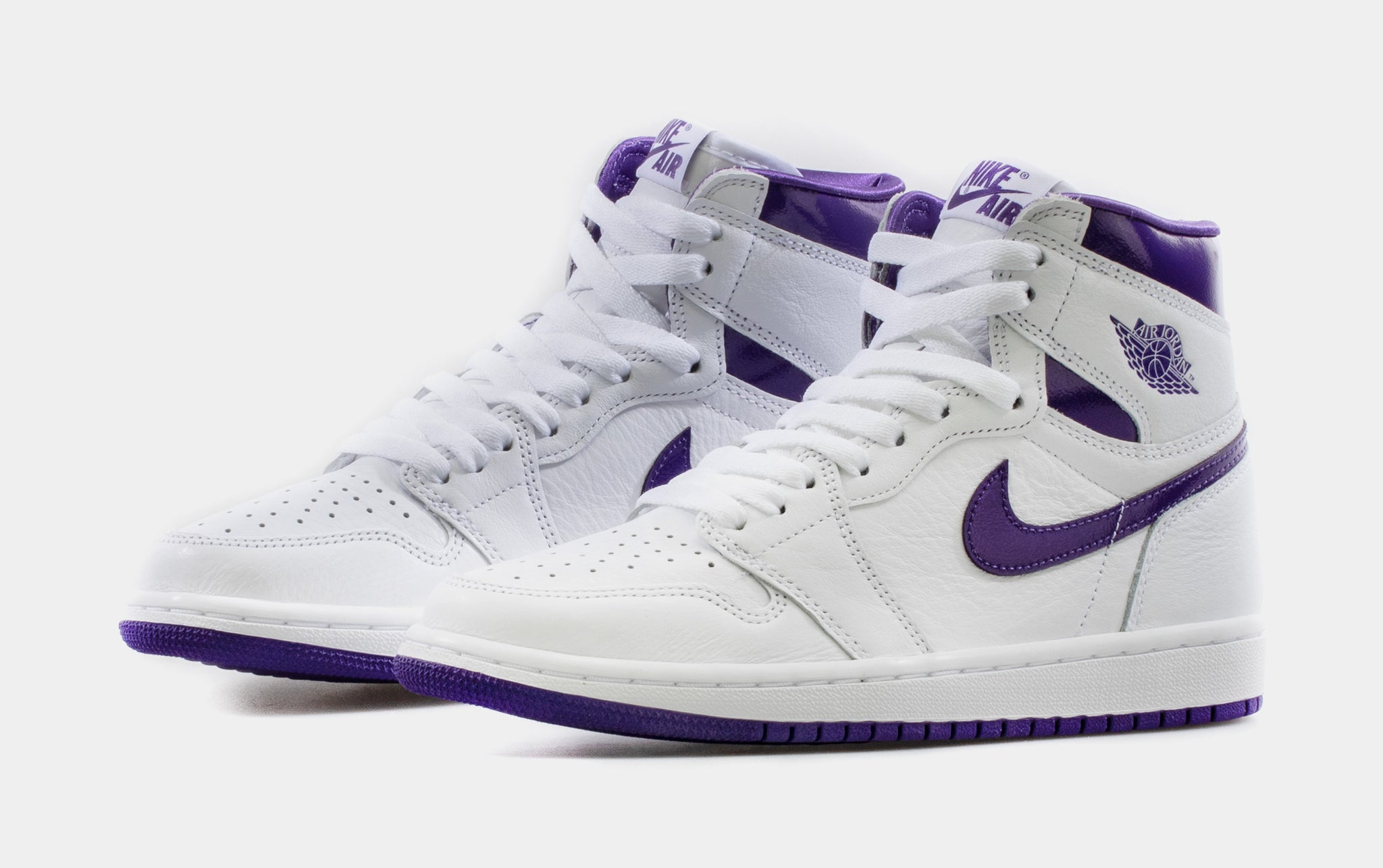 blue white and purple jordan 1s