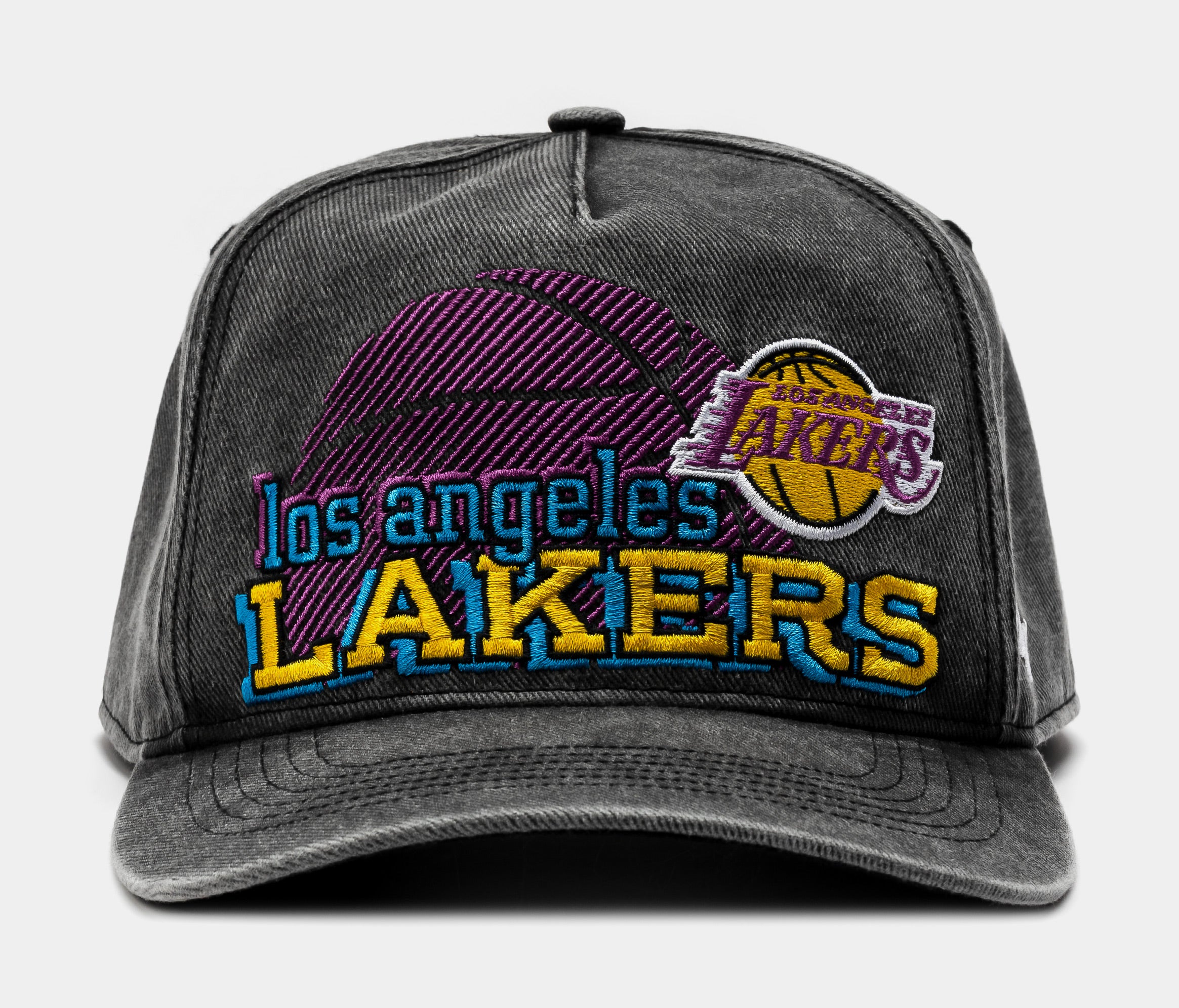 47 Los Angeles Lakers Bootleg '47 Hitch Snapback Mens Hat Black K