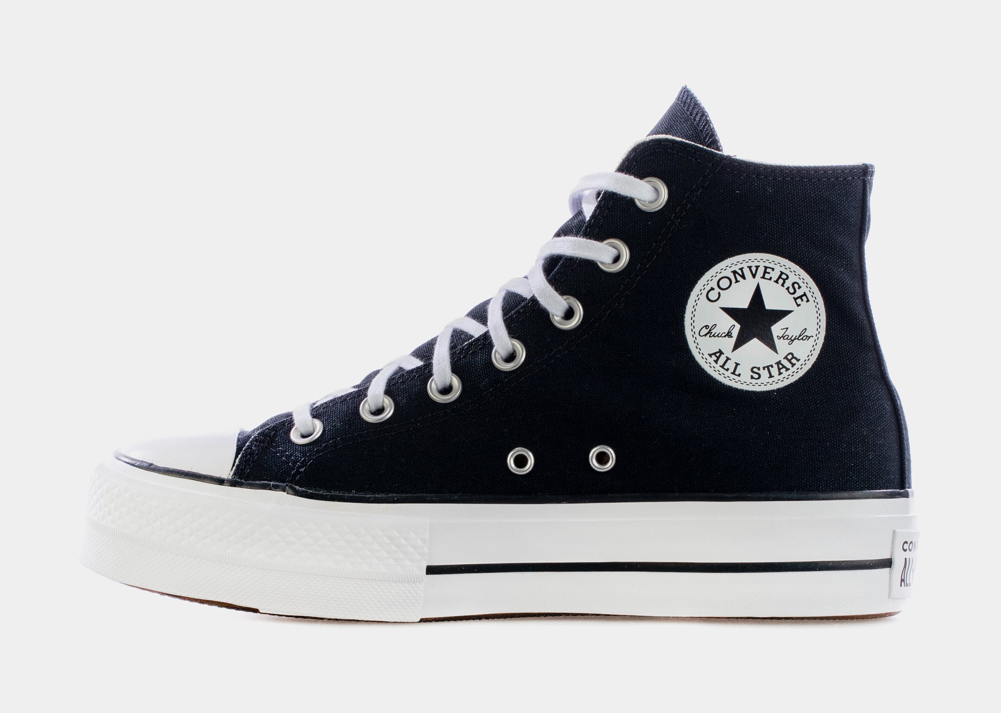 womens black converse platform