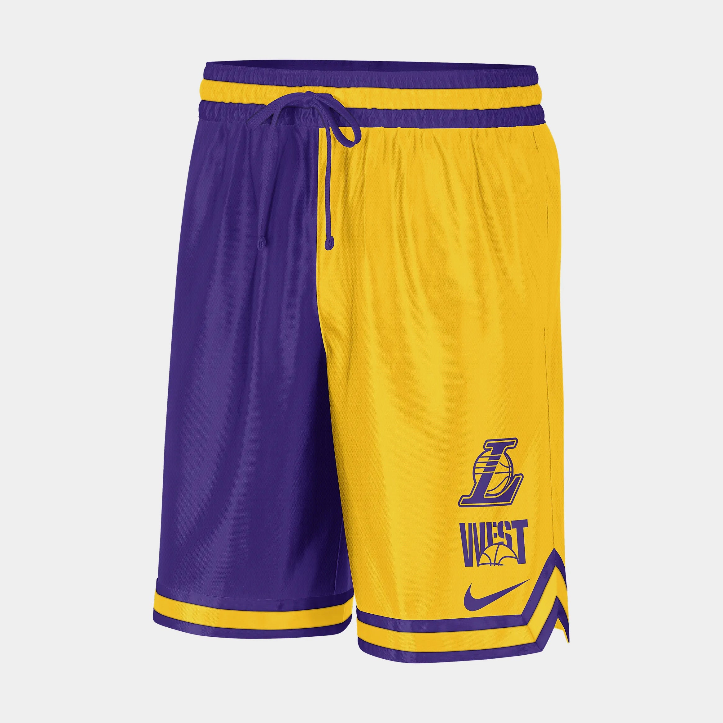 Nike Men's Los Angeles Lakers Courtside DNA Shorts - Yellow - M Each