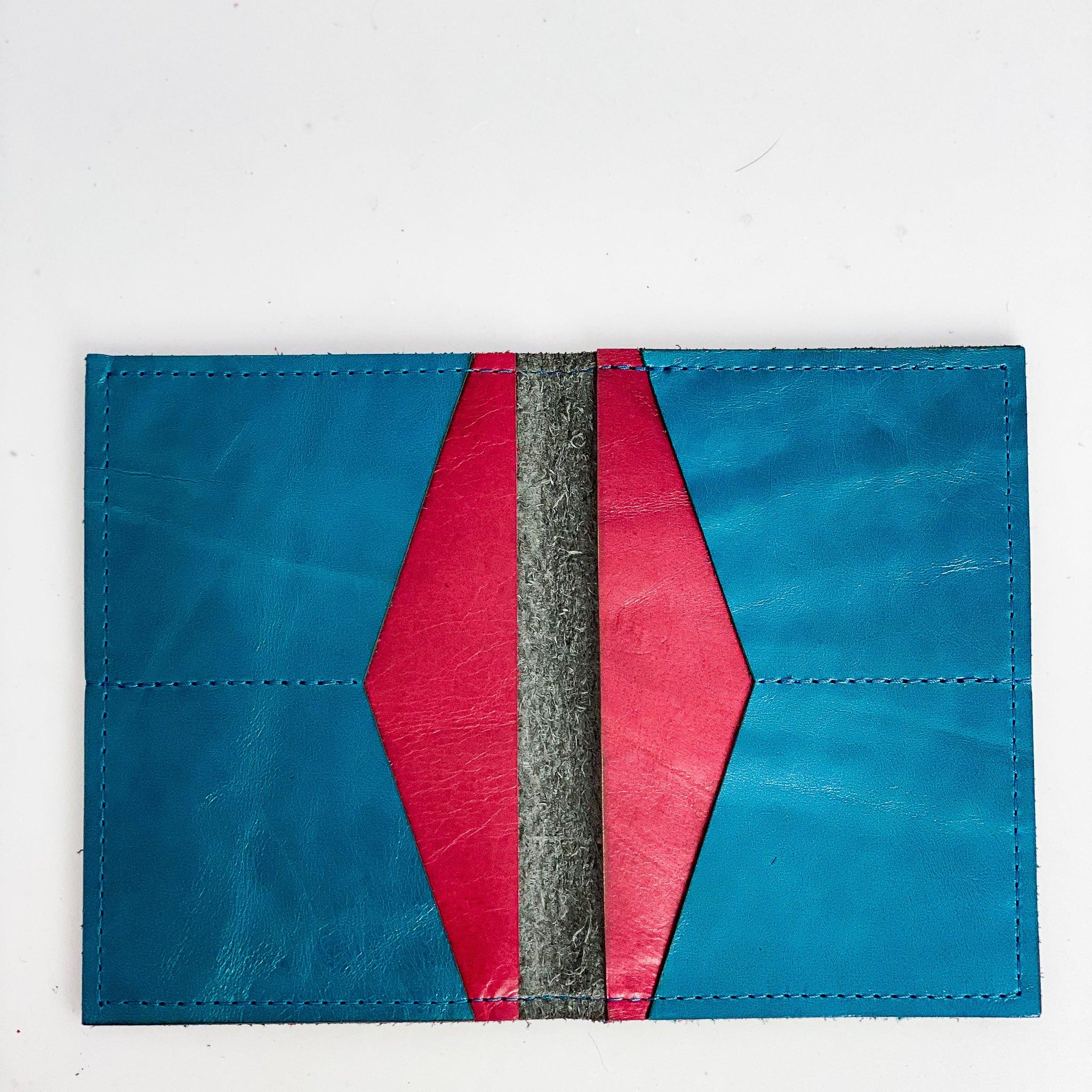 Capsule Wallet | Gray + Turquoise