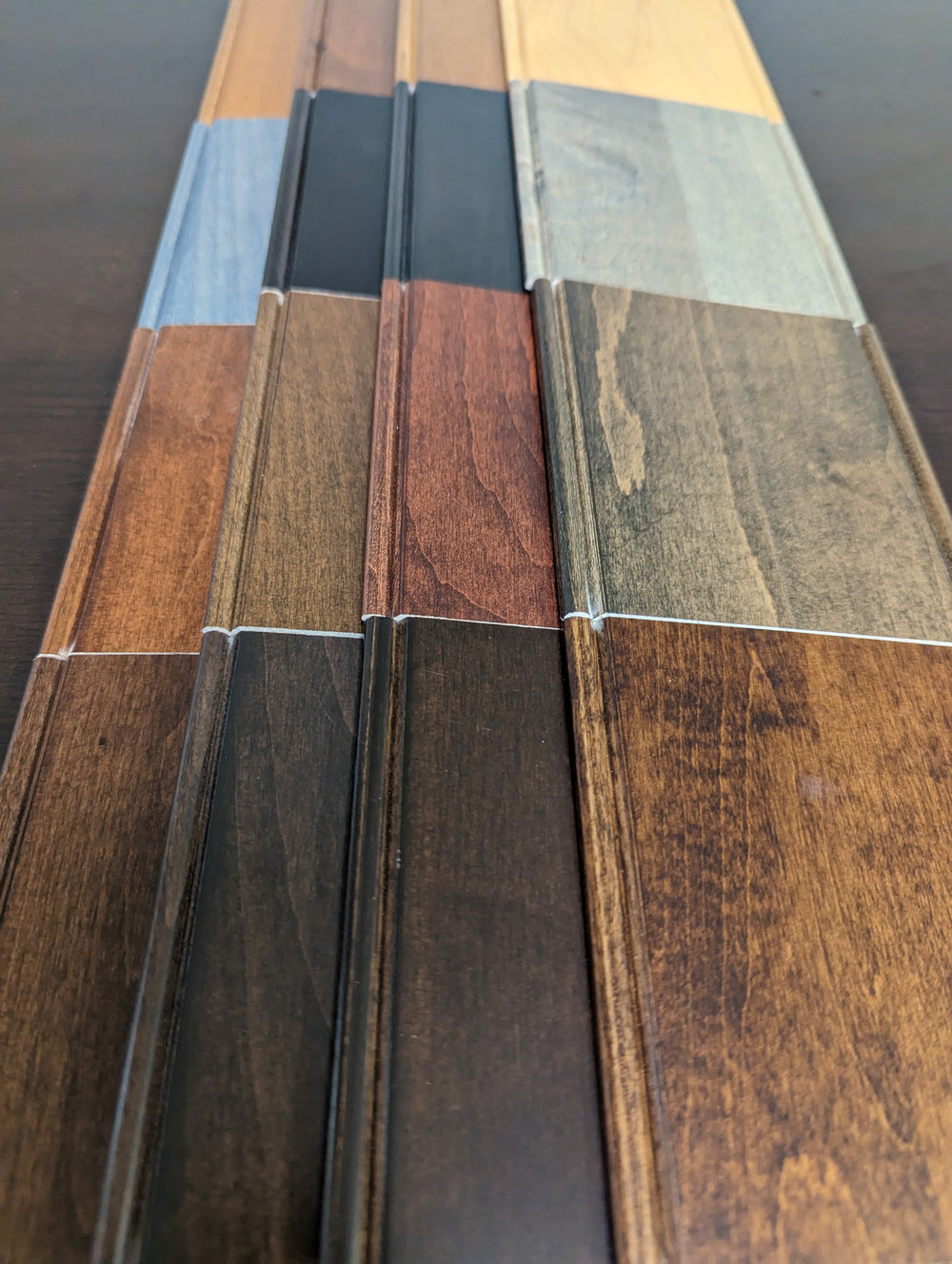 custom cabinet stain samples