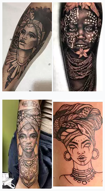 African Woman Tattoo
