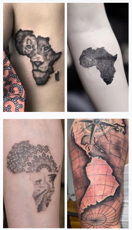 African continent tattoo