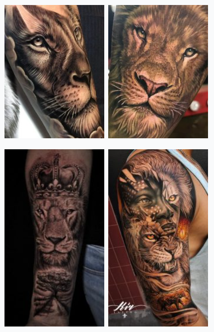 African lion tattoo