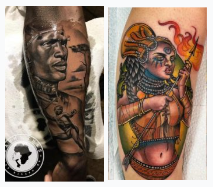 African warrior tattoo