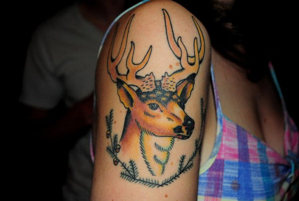 Christmas-Reindeer-tattoo-design-half-sleeve