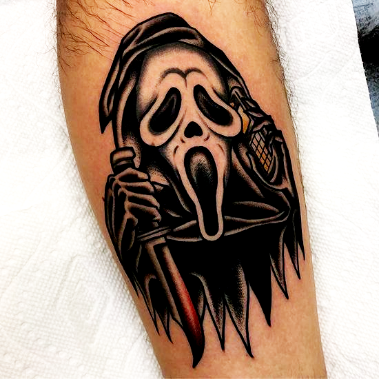 Halloween-scream-tattoo
