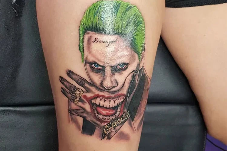 Arm Heath Ledger Joker Tattoo Designs | Joker tattoo design, Joker tattoo,  Heath ledger tattoo