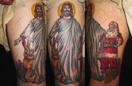 Jesus-and-Santa-Claus-Tattoo