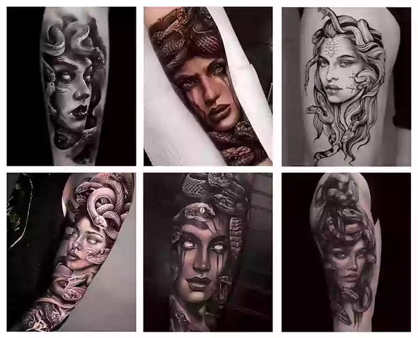 Realistic medusa tattoo