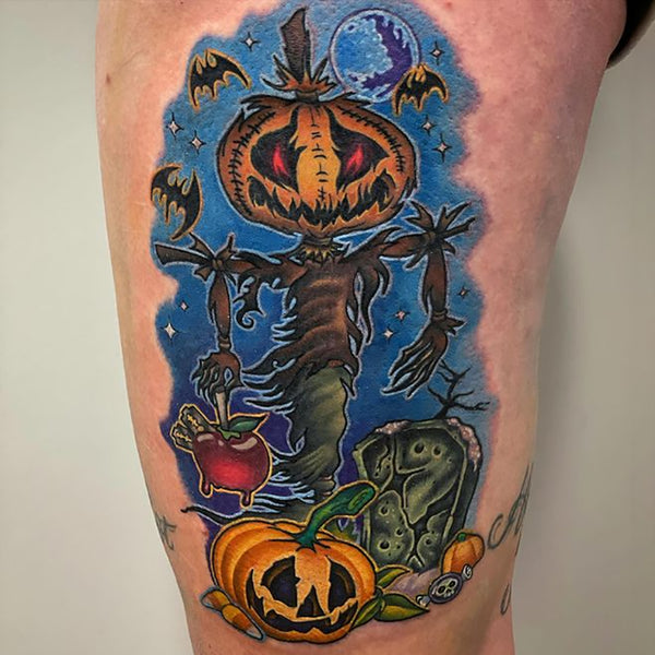 Scarecrow Halloween tattoo