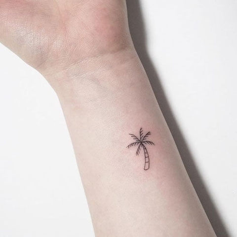 Small Palm Tree Tattoo