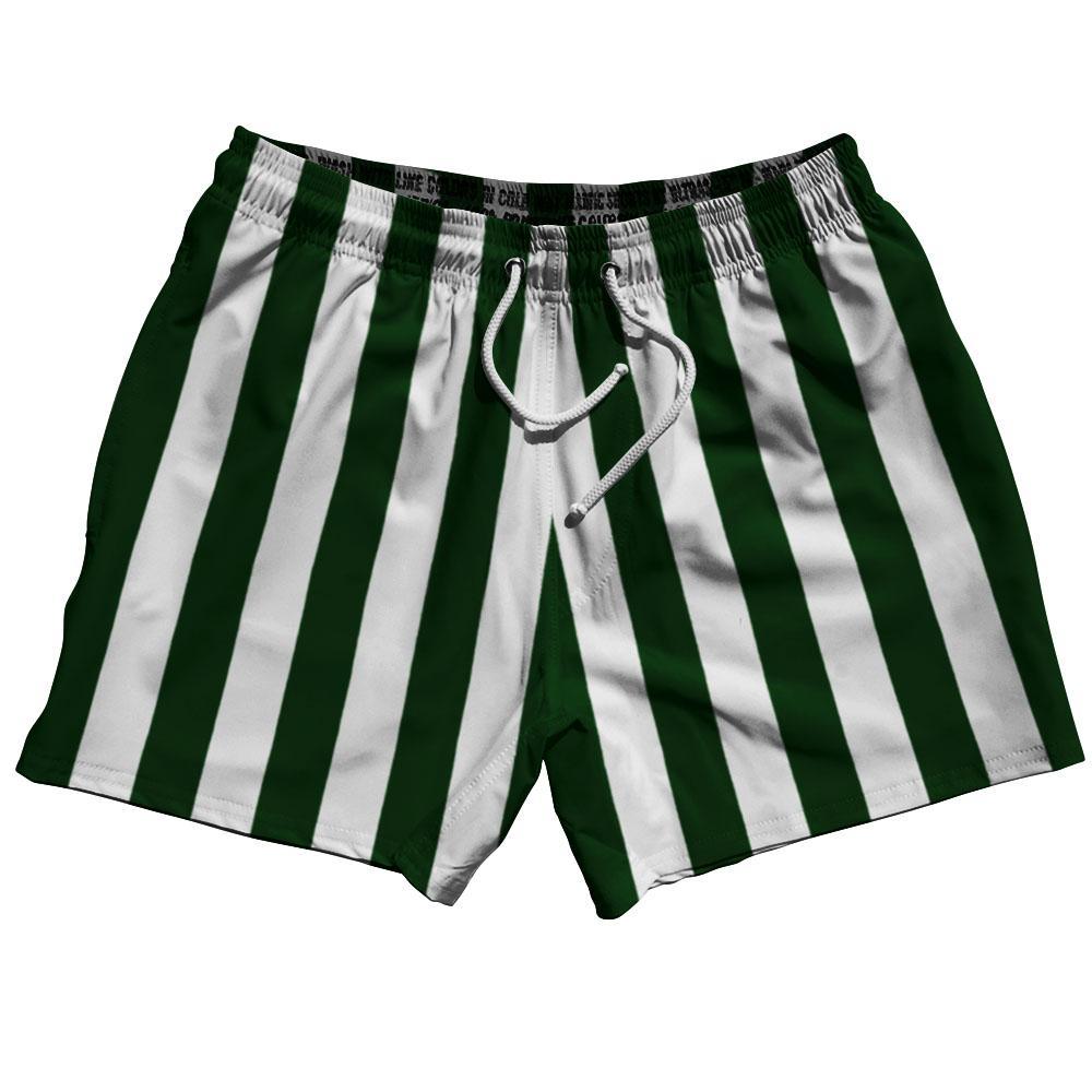 Forest Green & White Vertical Stripe 5