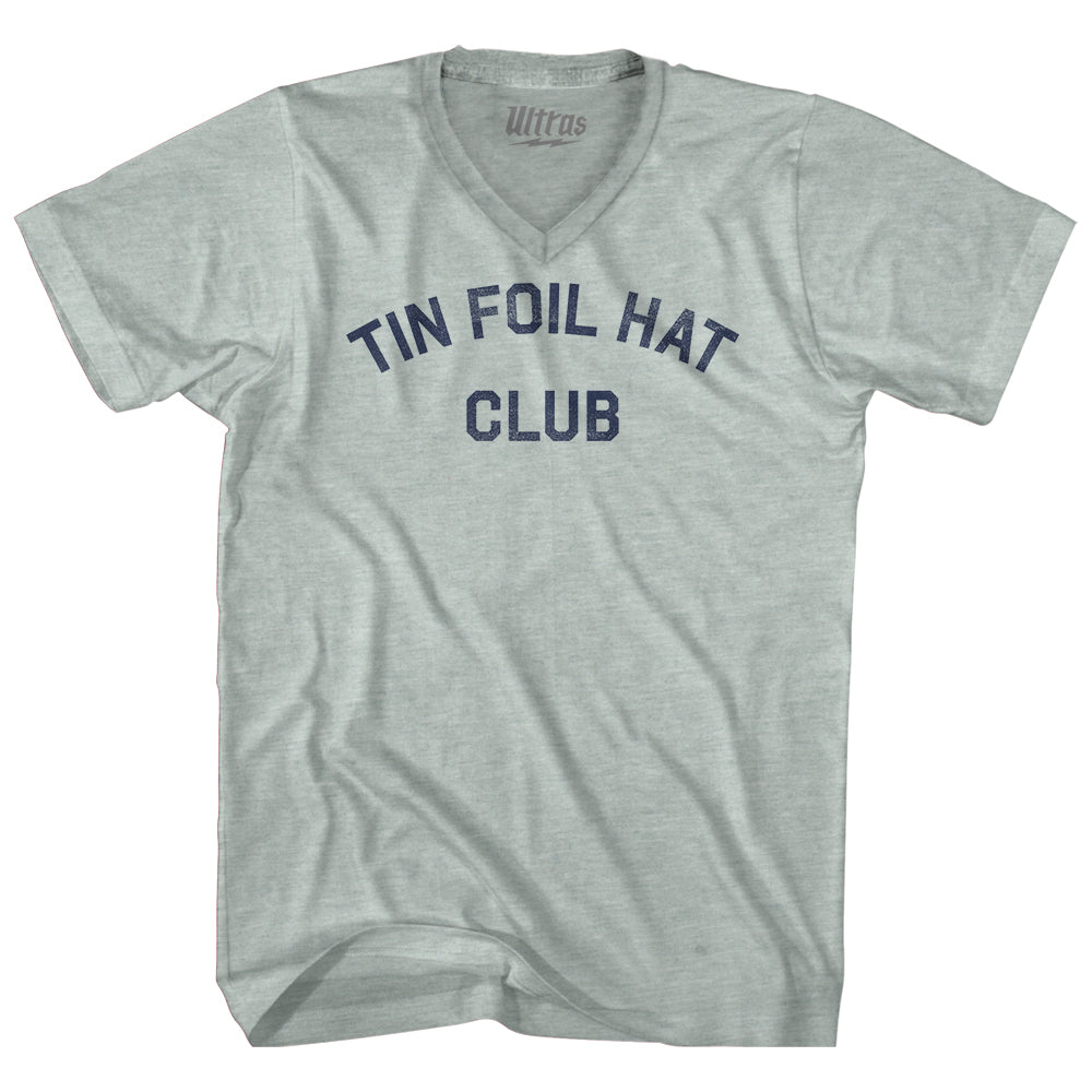 Tin Foil Hat Club Adult Tri-Blend V-neck T-shirt