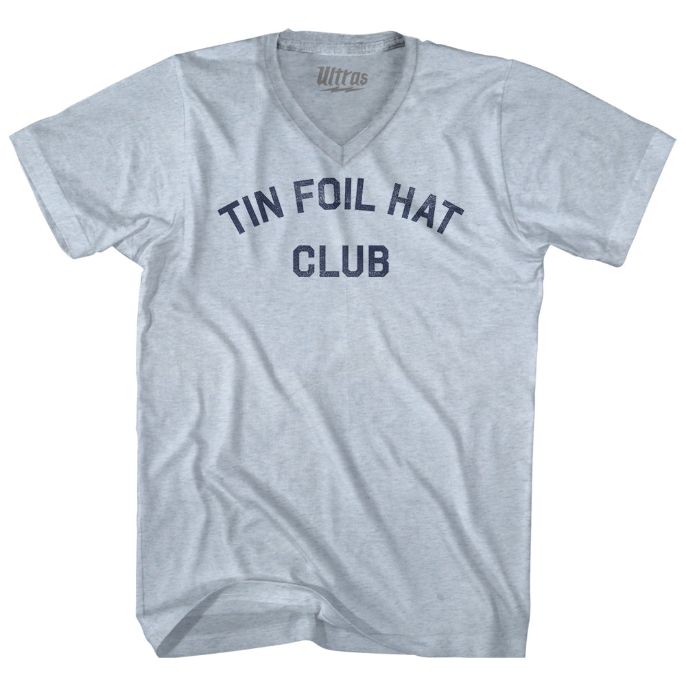 Tin Foil Hat Club Adult Tri-Blend V-neck T-shirt