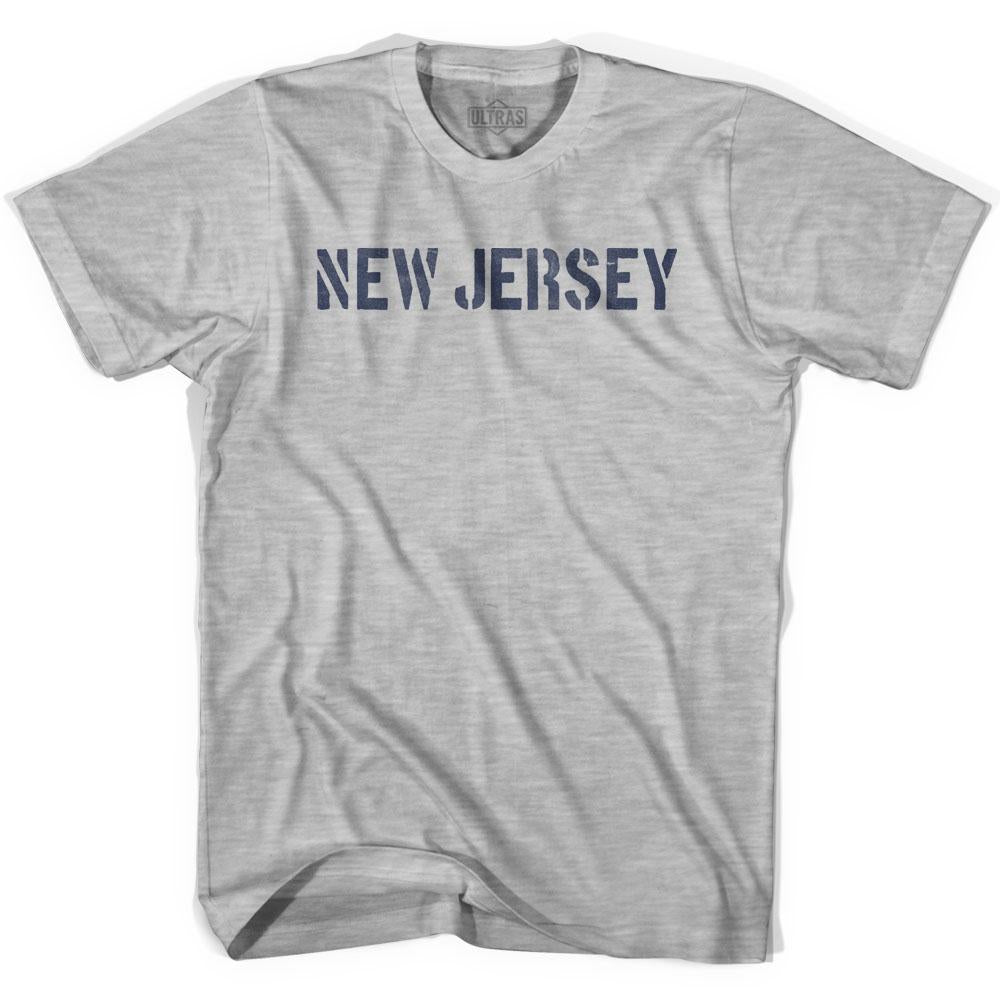 New Jersey State Stencil Womens Cotton T-shirt