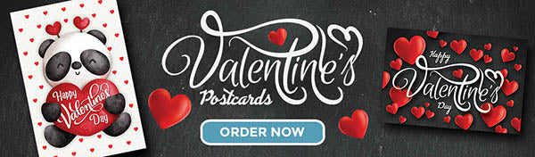 Order Valentine's Day postcards