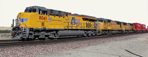 Cutout of Union Pacific engines