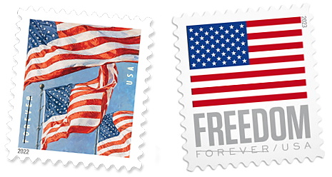 USA Flag Stamps
