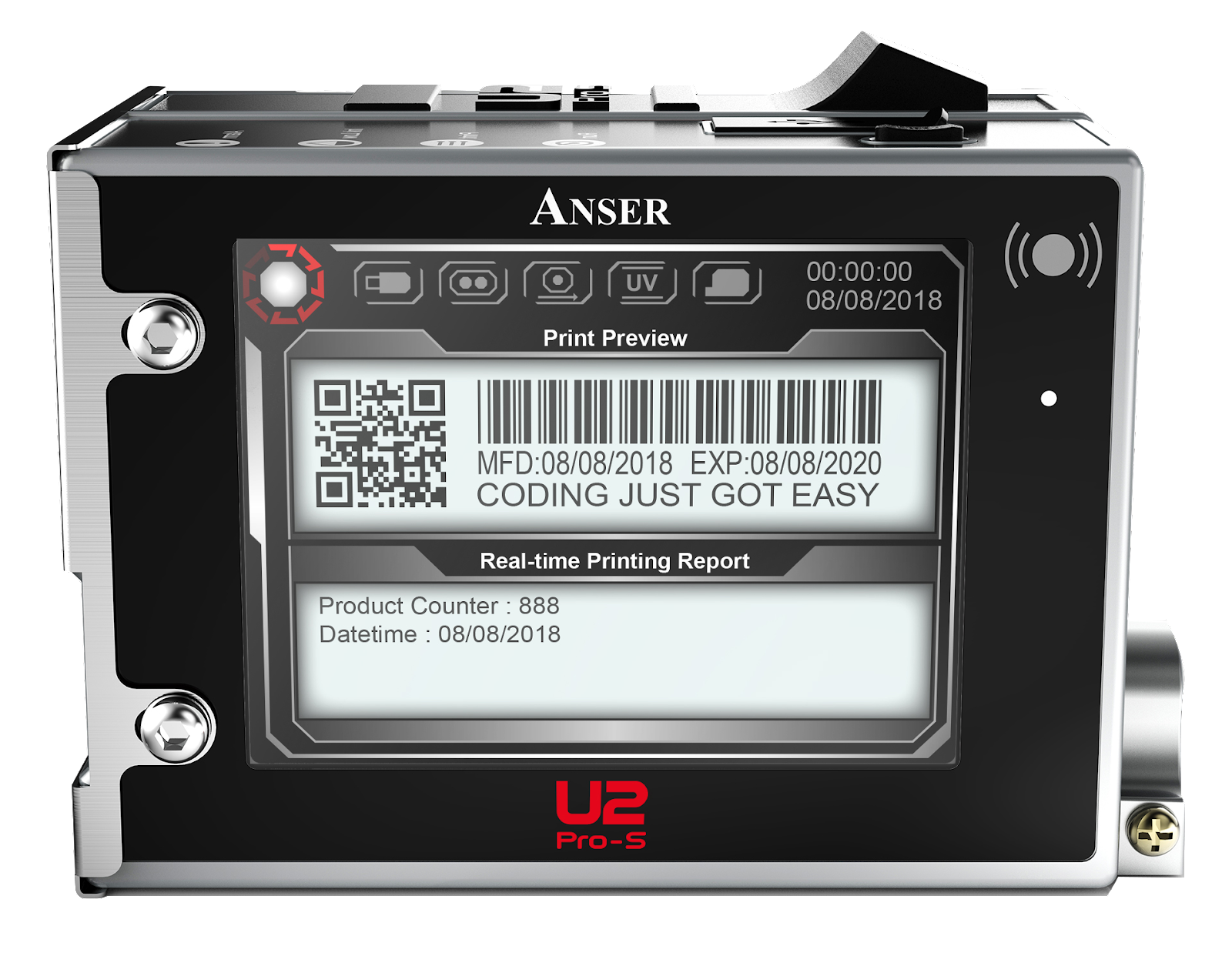 Anser Pro-S TIJ coding and marking system.