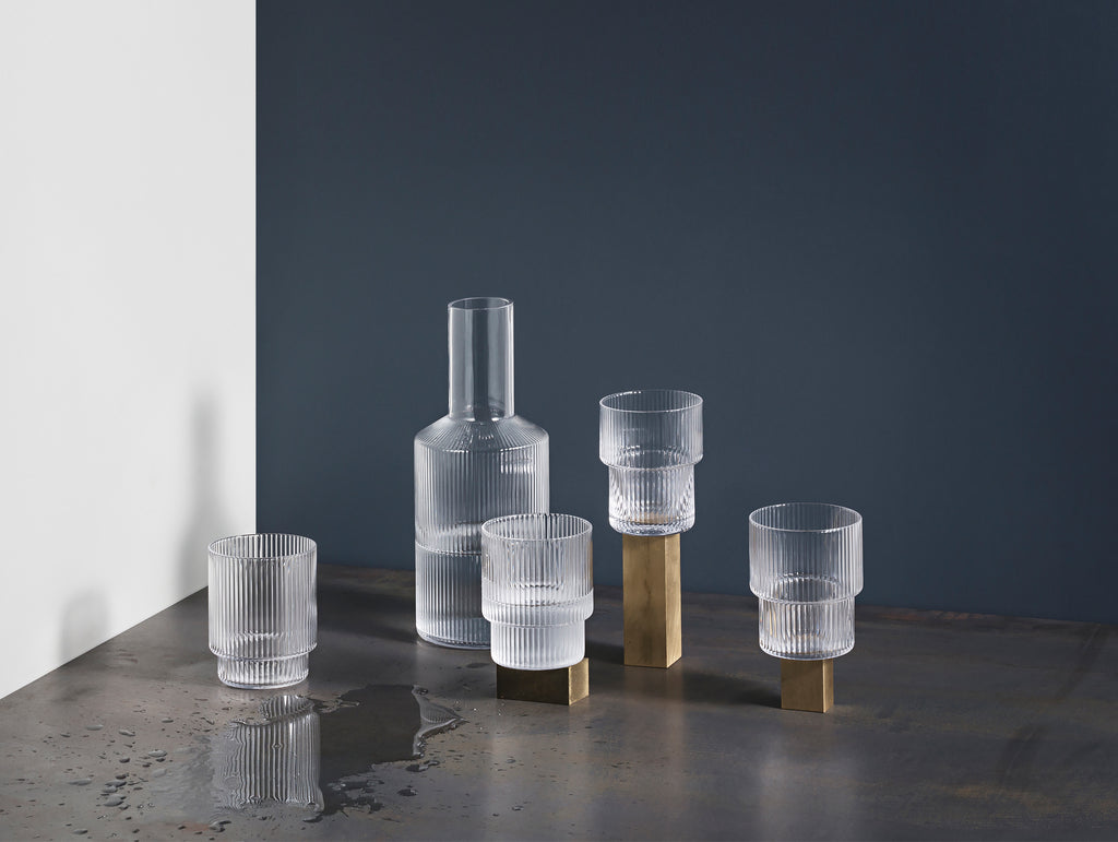 Ripple Glasses Set Of 4 Clear By Ferm Living · Really Well Made 7021