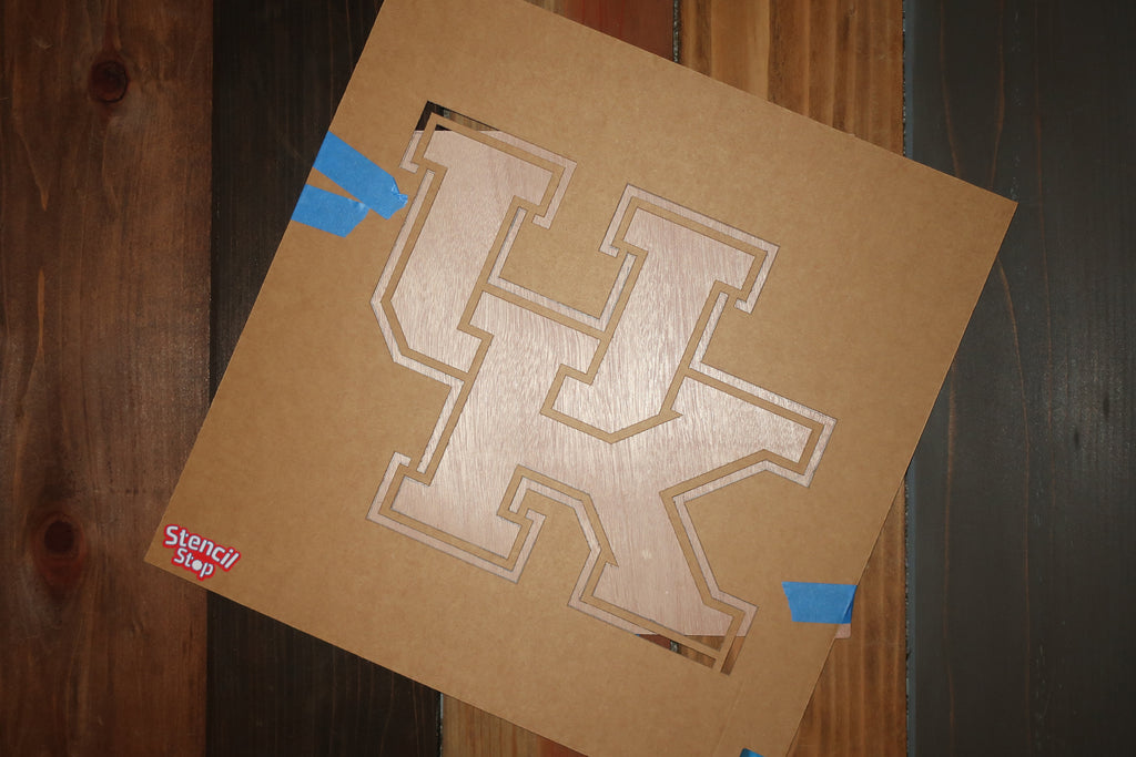 University of Kentucky Stencil on Wood Panel