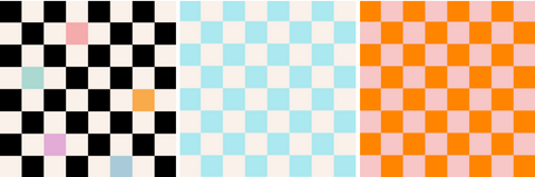 Three examples of chess boards