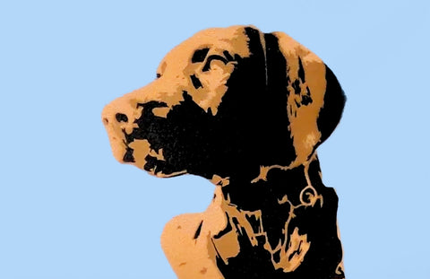 Custom Dog Pet Portrait Stencil Painting Gift