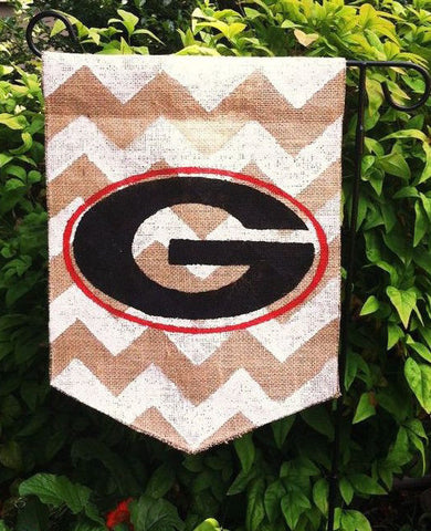 Stencil Stop - Burlap Garden Flag Georgia Bulldogs 