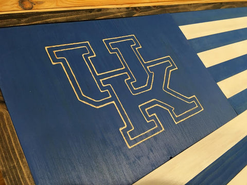 Plantilla Stop Kentucky Wildcats Bandera de Madera