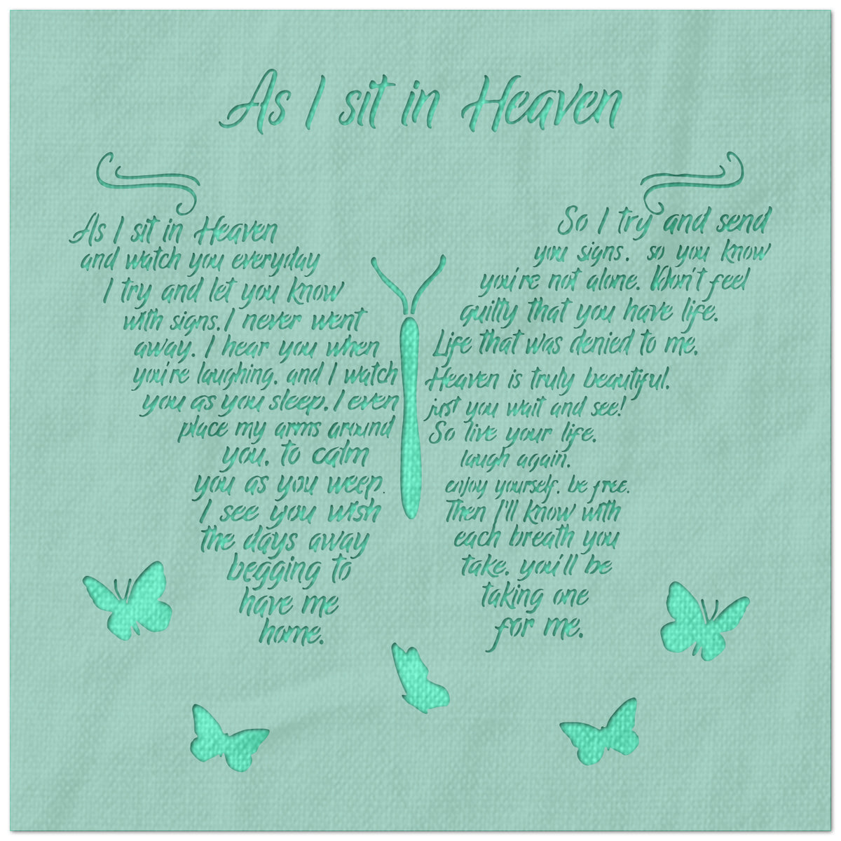 Download As I Sit In Heaven Butterfly Quote Stencil Stencil Stop