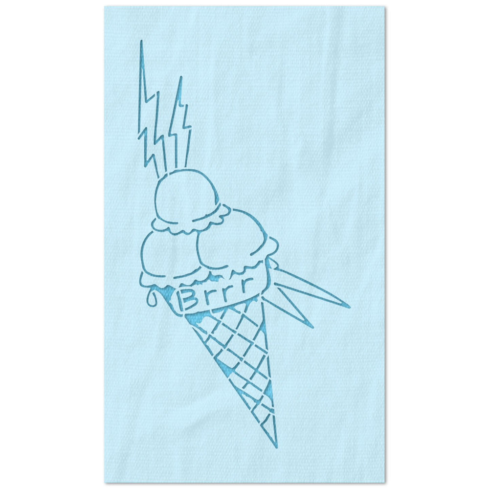 Gucci Mane Brrr Ice Cream Cone Tattoo Stencil | Stencil Stop
