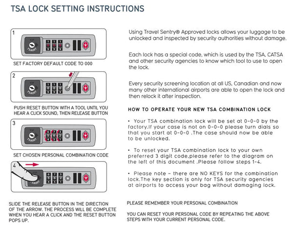 TSA lock instructions