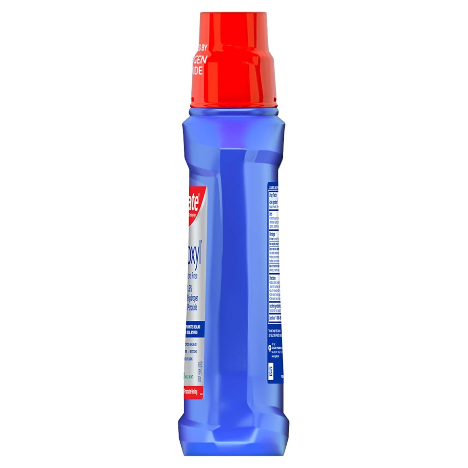 Colgate Colgate Peroxyl Antiseptic Mouthwash And Mouth Sore Rinse, 1.5% Hydrogen Peroxide, Mild Mint - 500ml, 16.9 Fluid Ounces - Image 5