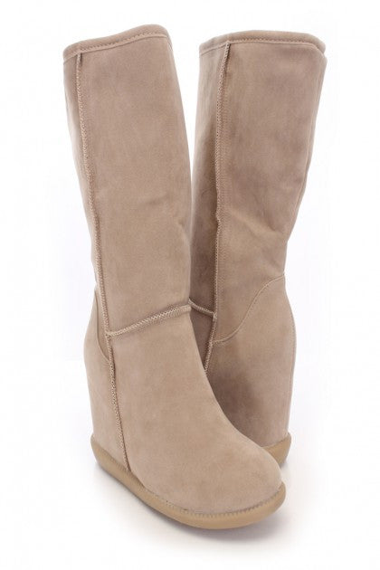 hidden wedge boots