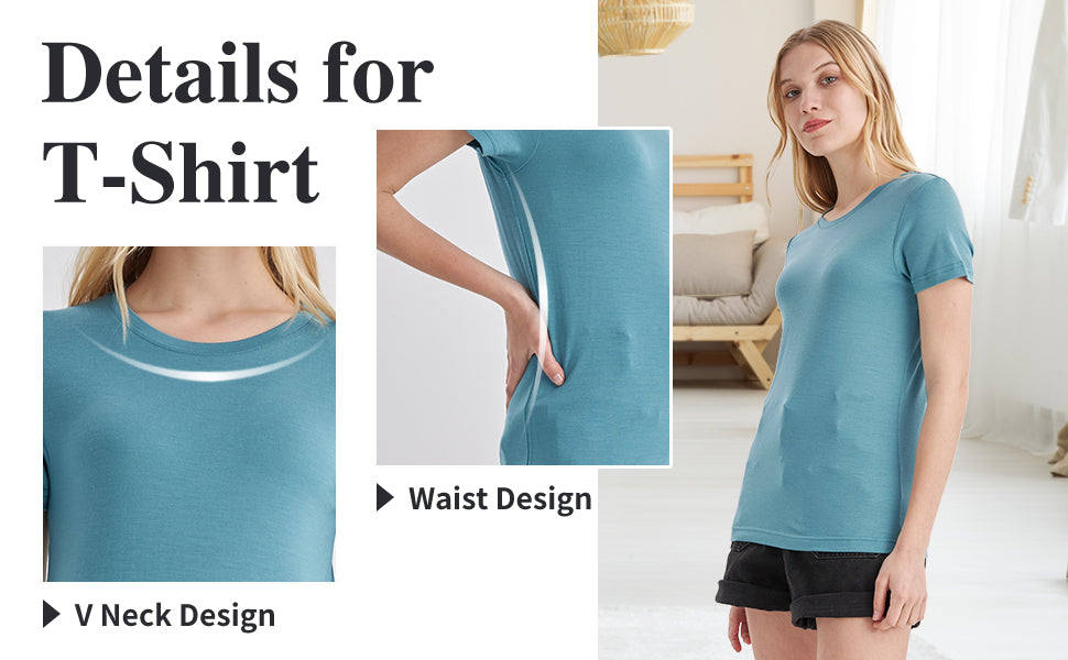 Easy-to-wear-Merino-Protect-Merino-Wool-T-Shirt-Women Teal