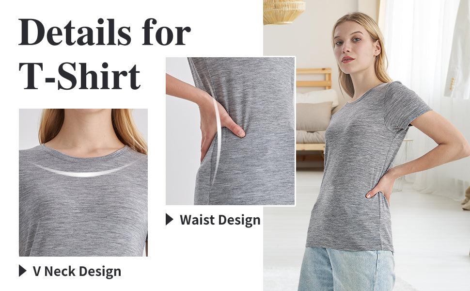 Easy-to-wear-Merino-Protect-Merino-Wool-T-Shirt-Women ebomy heather