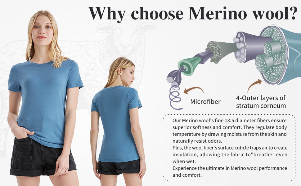 Merino-Protect-100-Merino-Wool-T-Shirt-Women-Soft-and-comfortable emrald