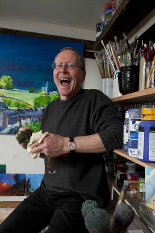 British visual artist Neil McBride in his studio.
