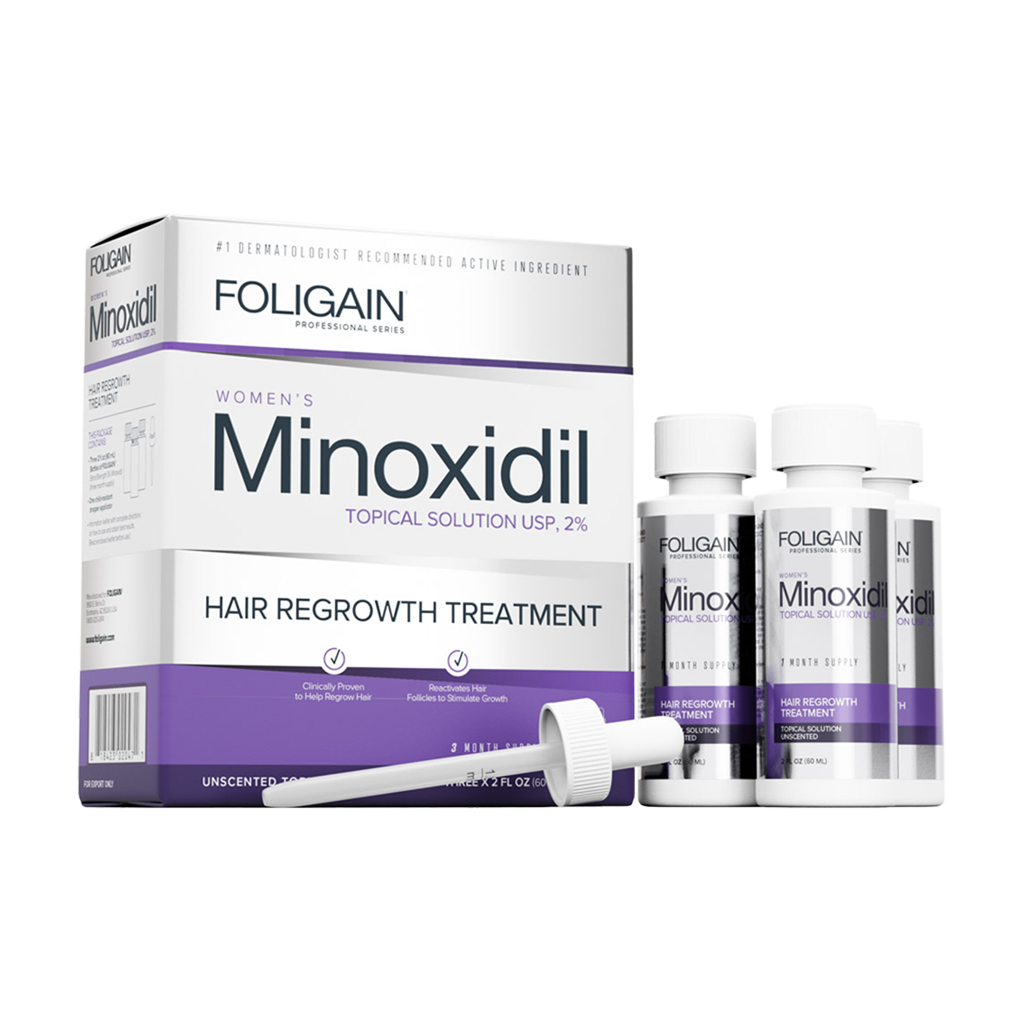 foligain minoxidil 2% traitement pour la repousse des cheveux pour les femmes 1