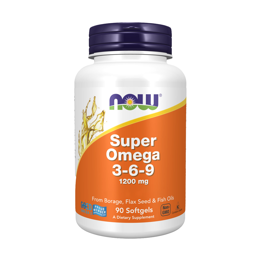 Super Oméga 3 6 9 1200 mg 90 softgels front.