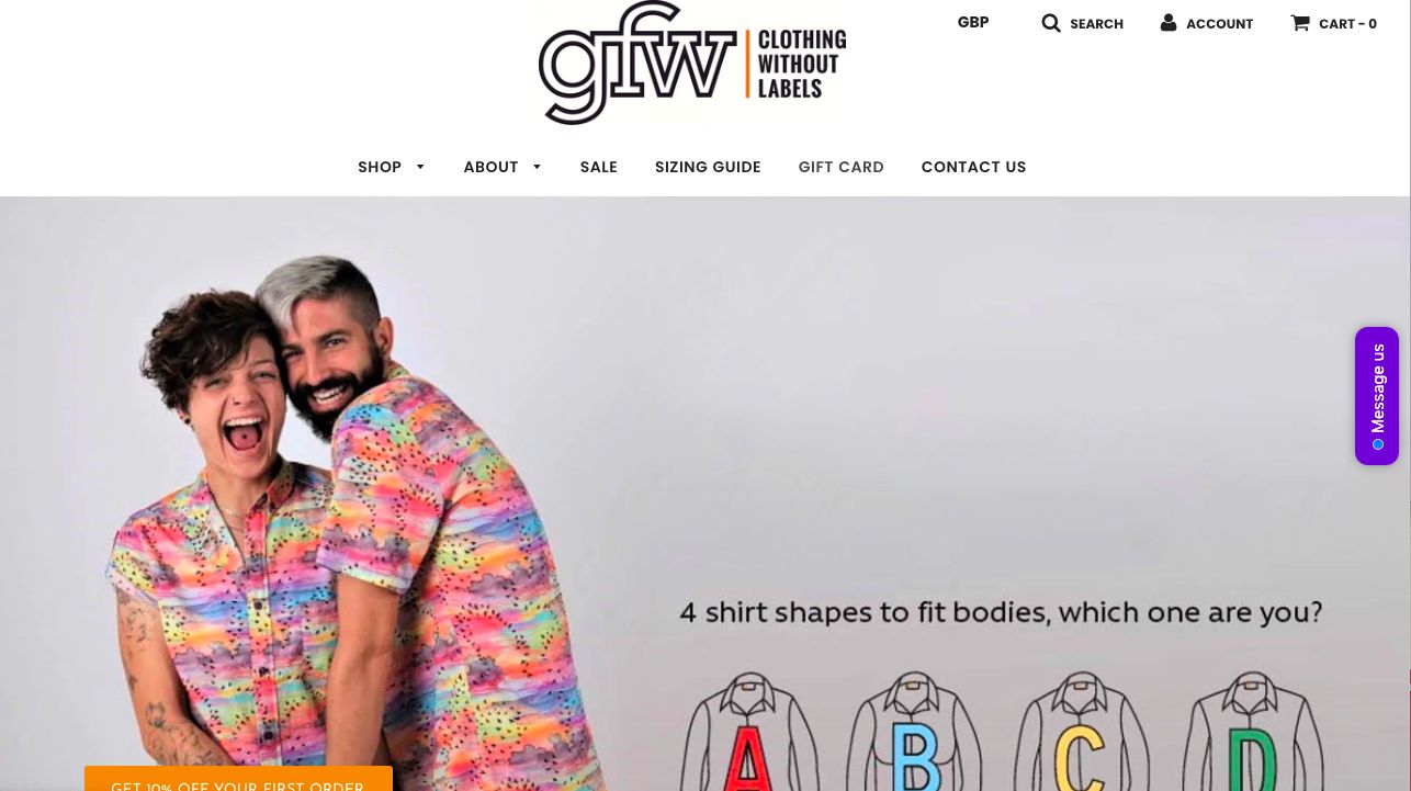 Gender Free World Sizing Guide – GFW Clothing