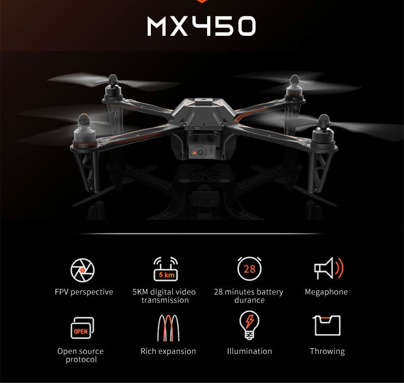 Skydroid MX450 RC Quadcopter Long Range Multifunctional Training