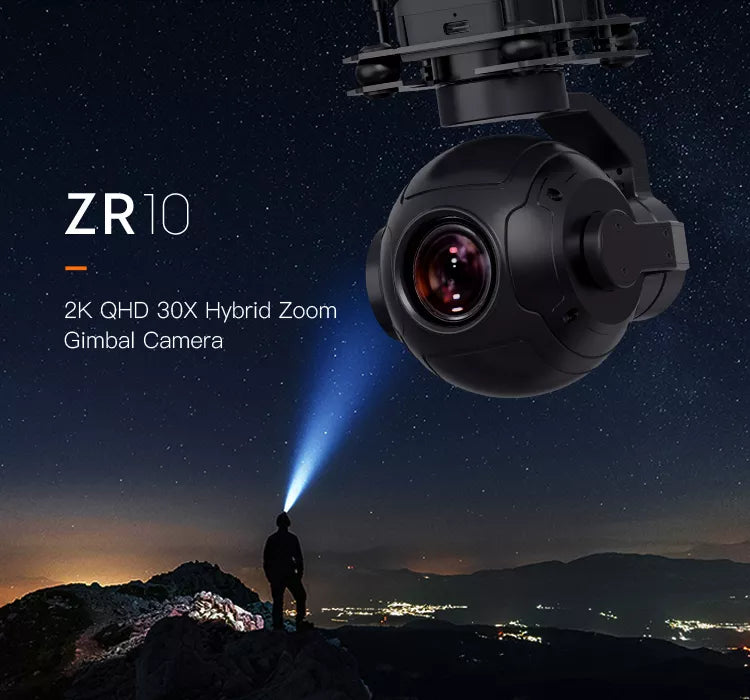 SIYI ZR10 is a 3 Axis stablizer with 2K 4MP QHD 30X Hybrid Zoom camera