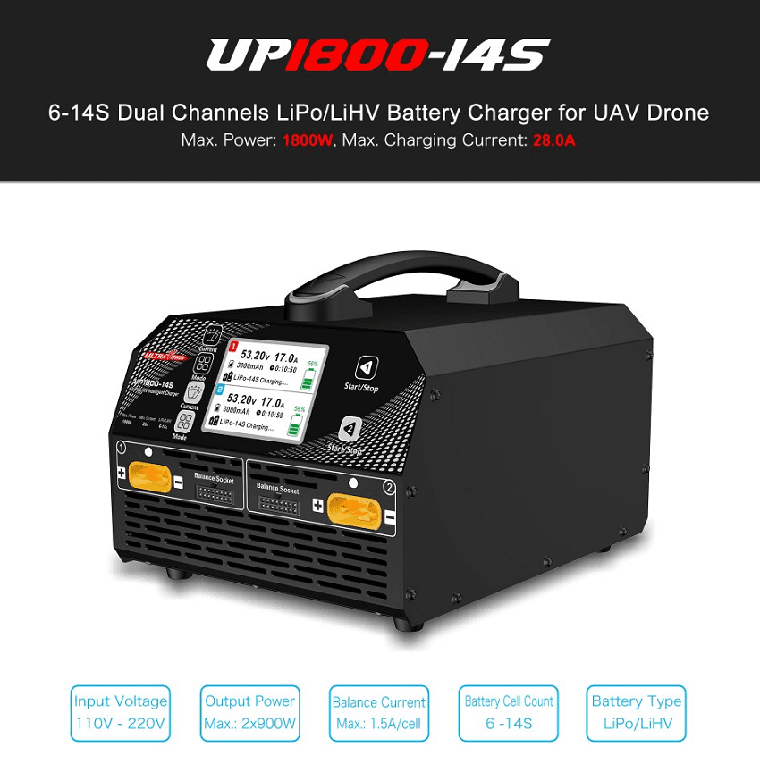 Ultra Power UP1800-14S 2X900W 28A 6-14S LiPo