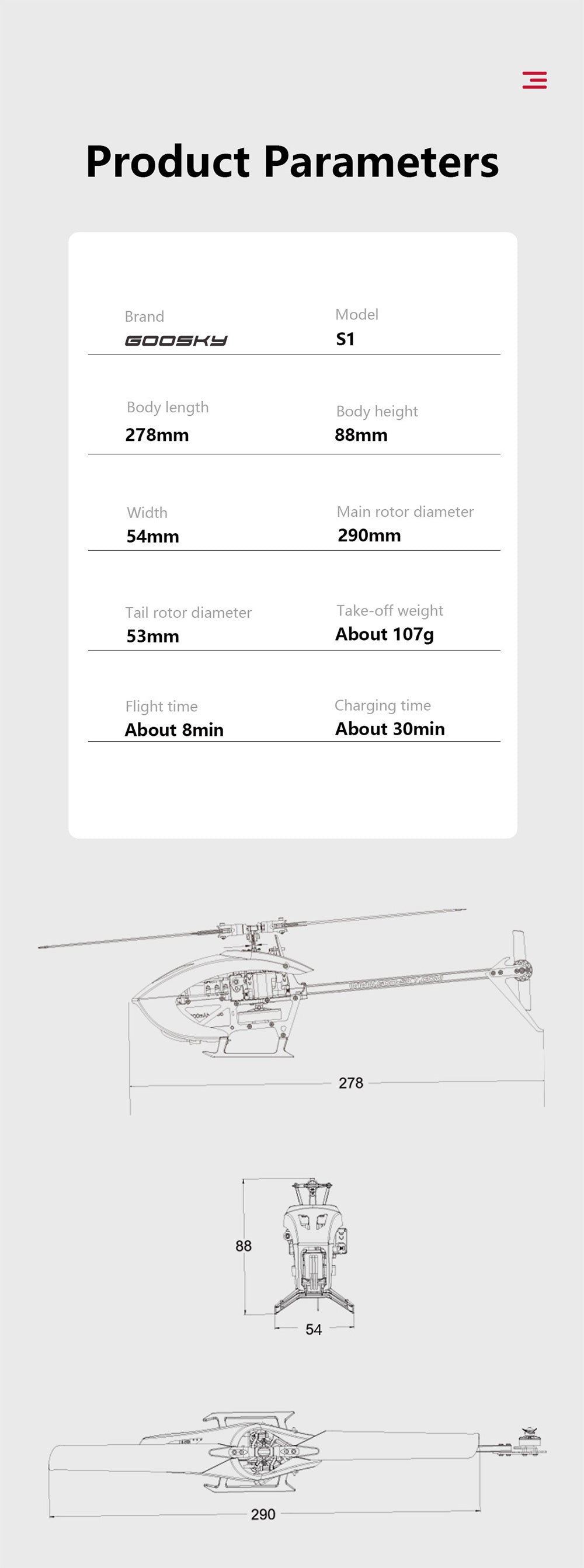 goosky legend s1 rc helicopter