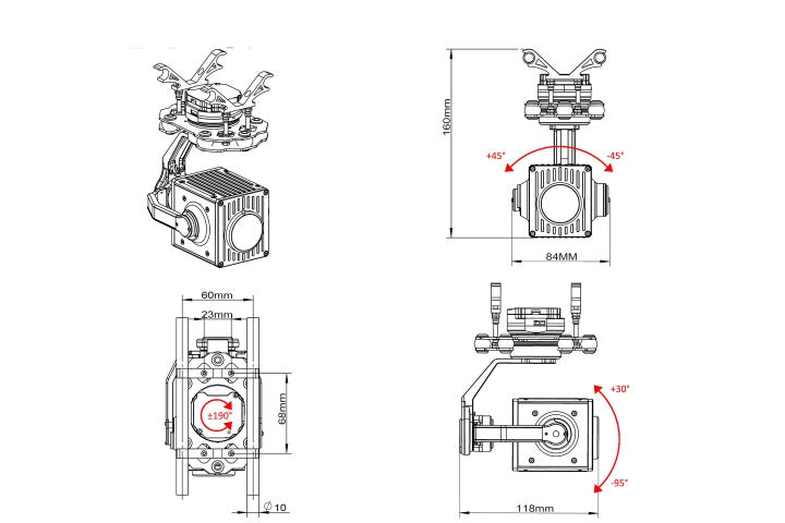 TAROT 10X-PLUS GIMBAL CAMERA