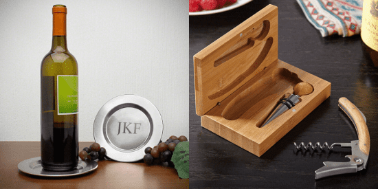 Wine Coaster and Bamboo Tool Set