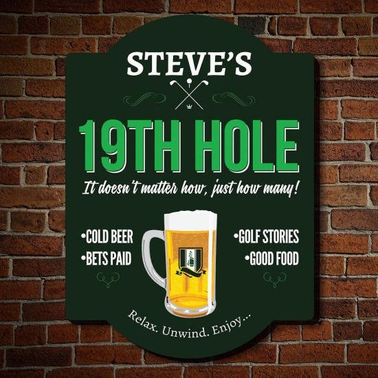 Golf Fan Bar Sign